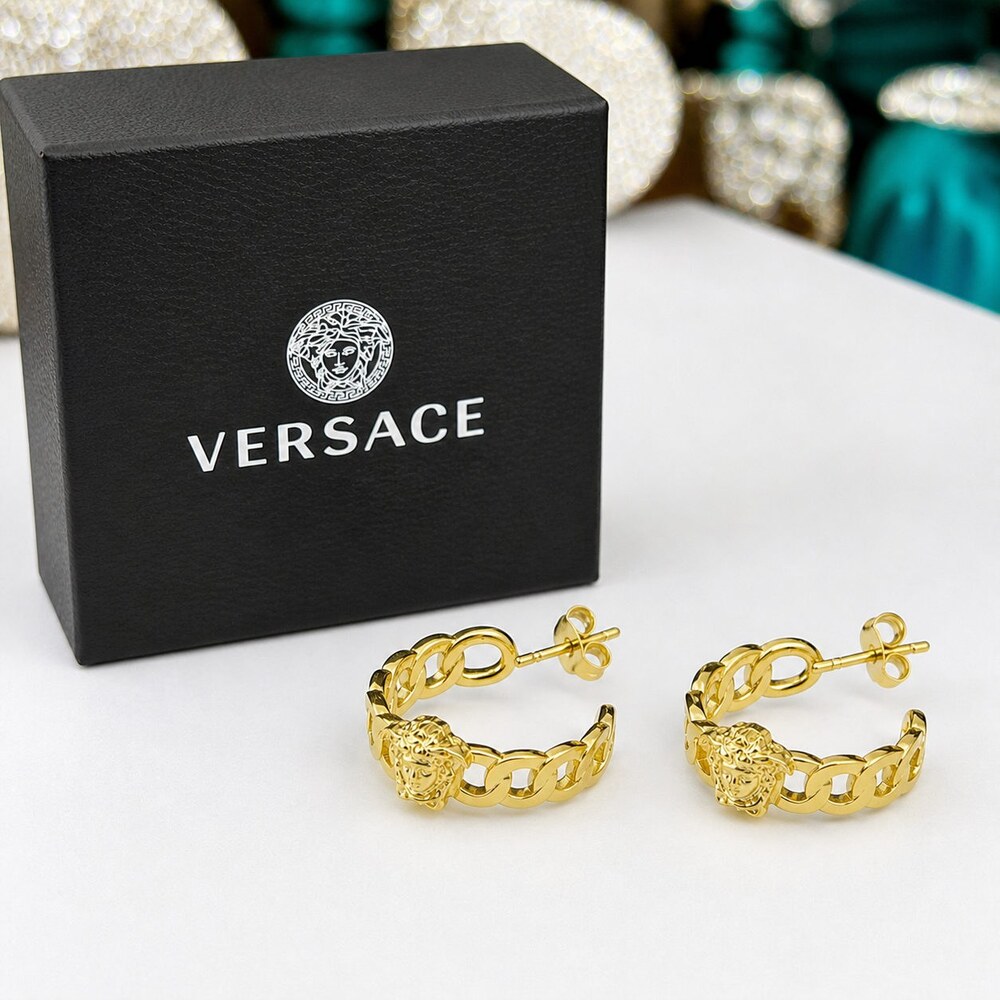 Versace Bold Statement Earrings Style 10 | New with Box - Picture 6 of 9